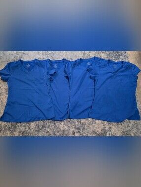 Med Couture Touch Women's V-Neck Scrub Tops in Royal Blue All 4 - Size S